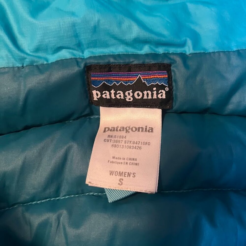 Patagonia Blue Hooded Puffy Jacket - S - Picture 2 of 6